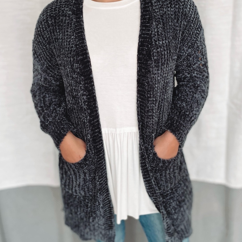 Dark navy knitted cardigan